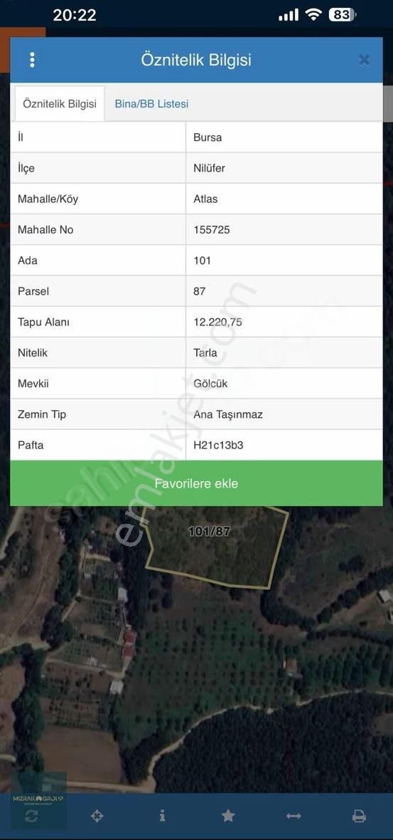Nılüfer Atlasköy 611 M2 Taş Duvarı Örülü Manzaralı - Görsel 3