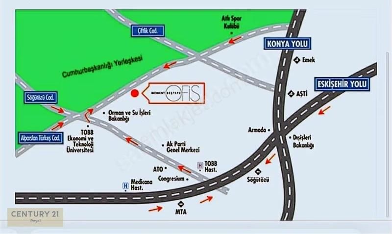 Moment Beştepede Net78 M2 Cumhurbşknlığı Manzaralı Satılık Ofis - Görsel 8