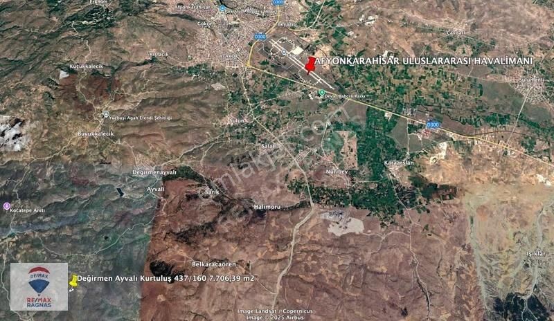 Afyonkarahisar Değirmen Ayvalı Kurtuluş Mh 7.706 M2 Satılk Tarla