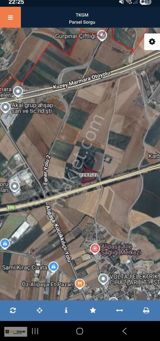 Silivri Alipaşa 10.320 M² Müstakil Tapu Teme 100m Cepheli Arazi