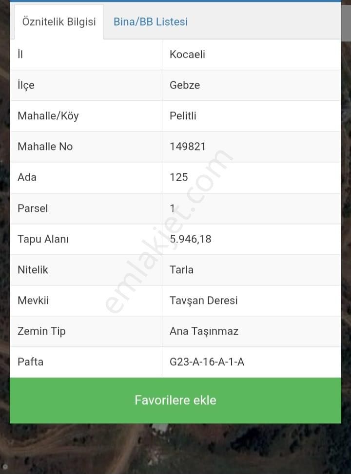 Gebze Pelitli Köyünde Cok İyi Konumda Fırsat Satılık Tarla - Görsel 5