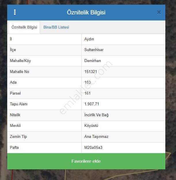 Gözdeden Sultanhisar Demirhanda Satılık İncir Bahçesi... - Görsel 3