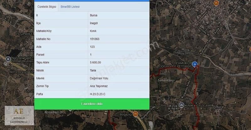 İnegöl Kınık Mahallesinde Satılık 5. 600m² Tarla - Görsel 8