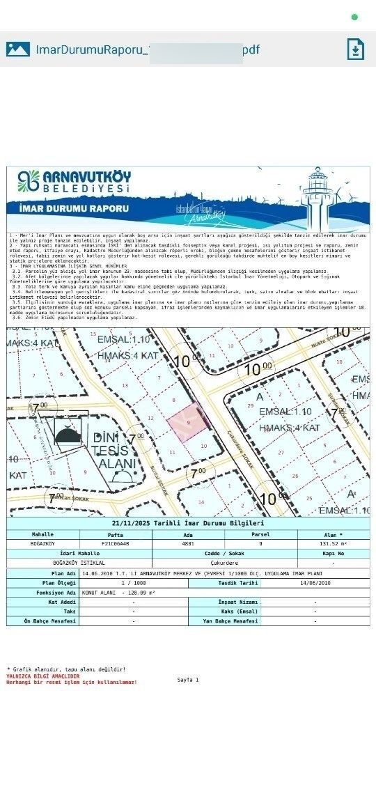 Arnavutköy Boğazköy'de Satılık İnşaatlık Arsa - Görsel 4