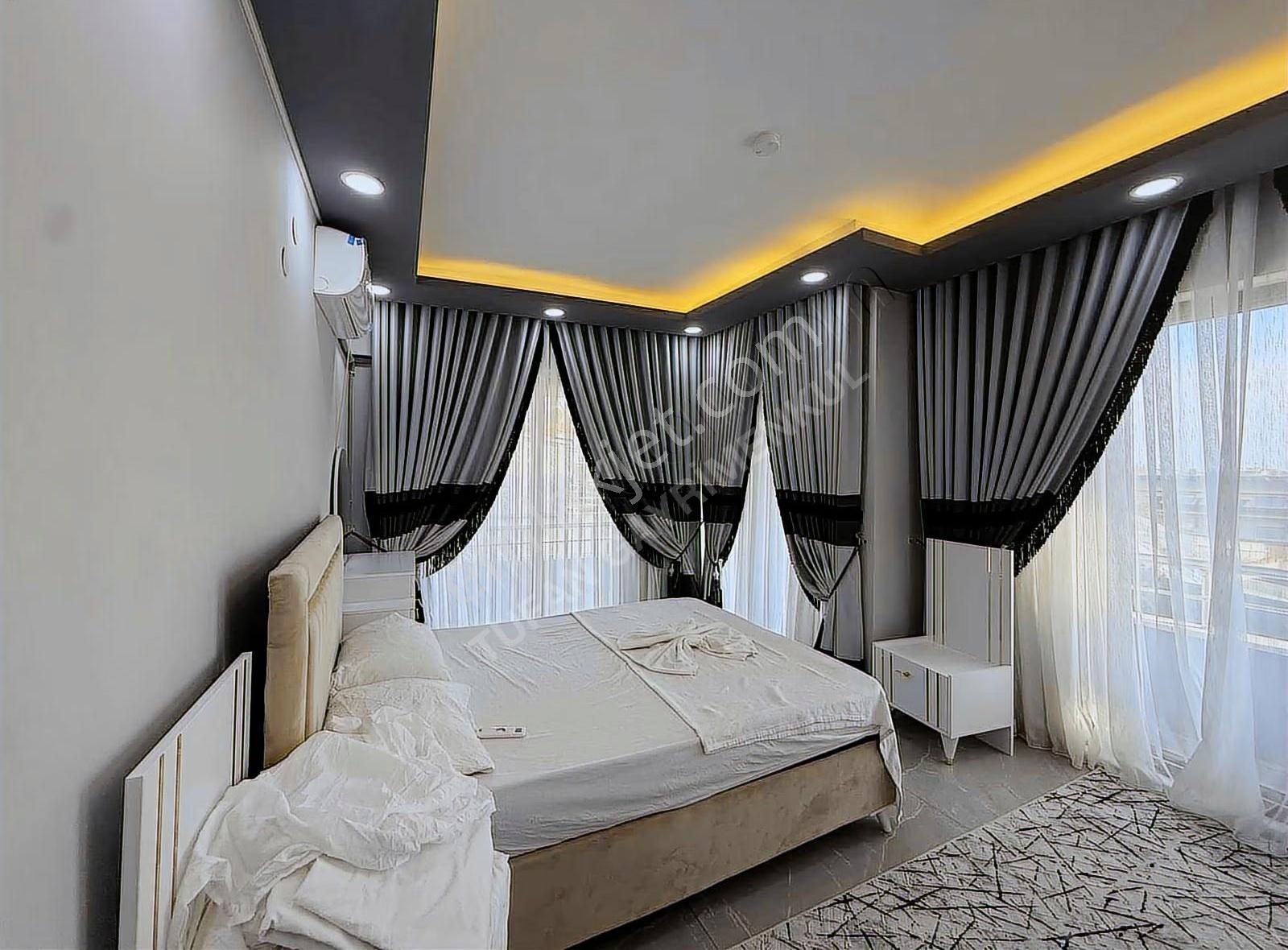 Side Geniş Ful Eşyalı Havuzlu Ultralüks 1+1 Daire - Görsel 19