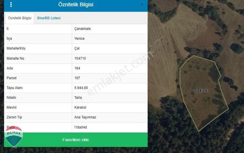 Çanakkale Yenice Çal Köyünde Yatırıma Uygun Arazi - Görsel 11