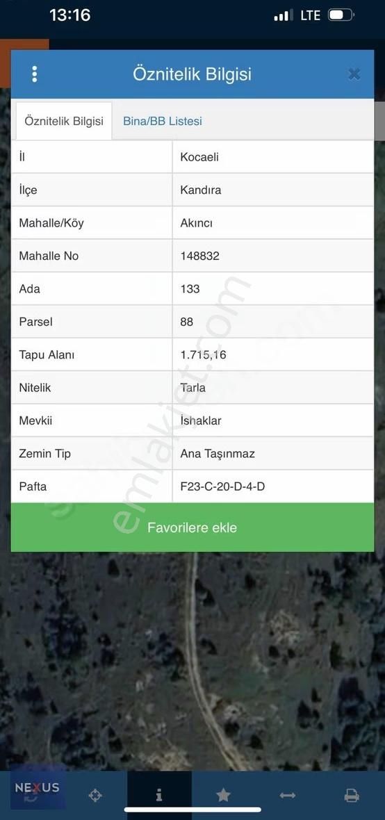 Koceli Kandıra Akıncılar Mevki Satılık 1.715. Metre Tarla - Görsel 2