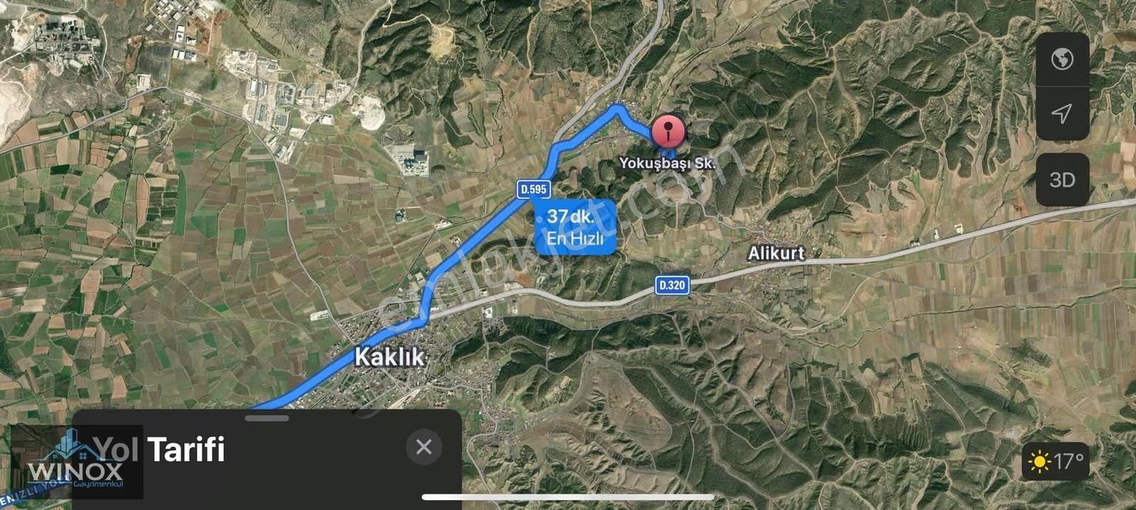 Honaz Yokuşbaşı Nda Satılık Tarla