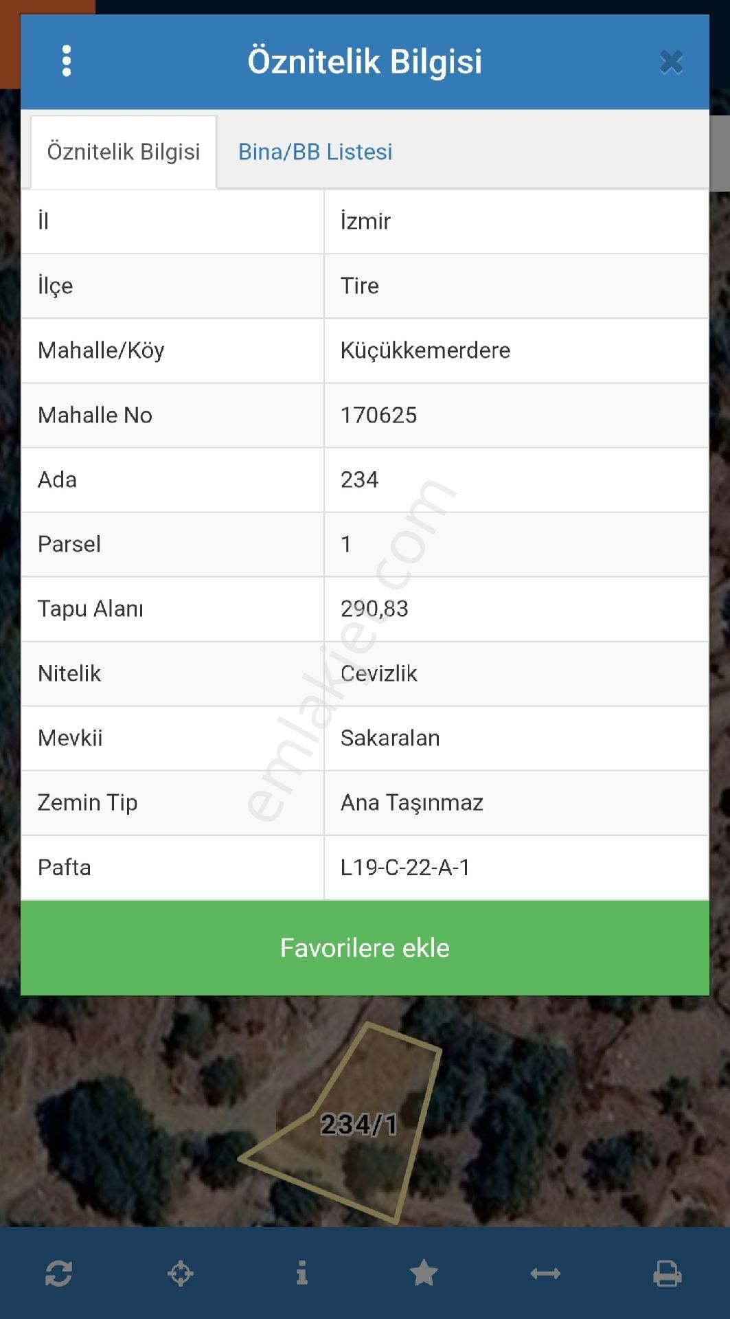 İzmir Tire Küçükkemerdere'de 290 M2 Manzaralı Ceviz Bahçesi. Açıklamayı Okuyunuz. - Görsel 8