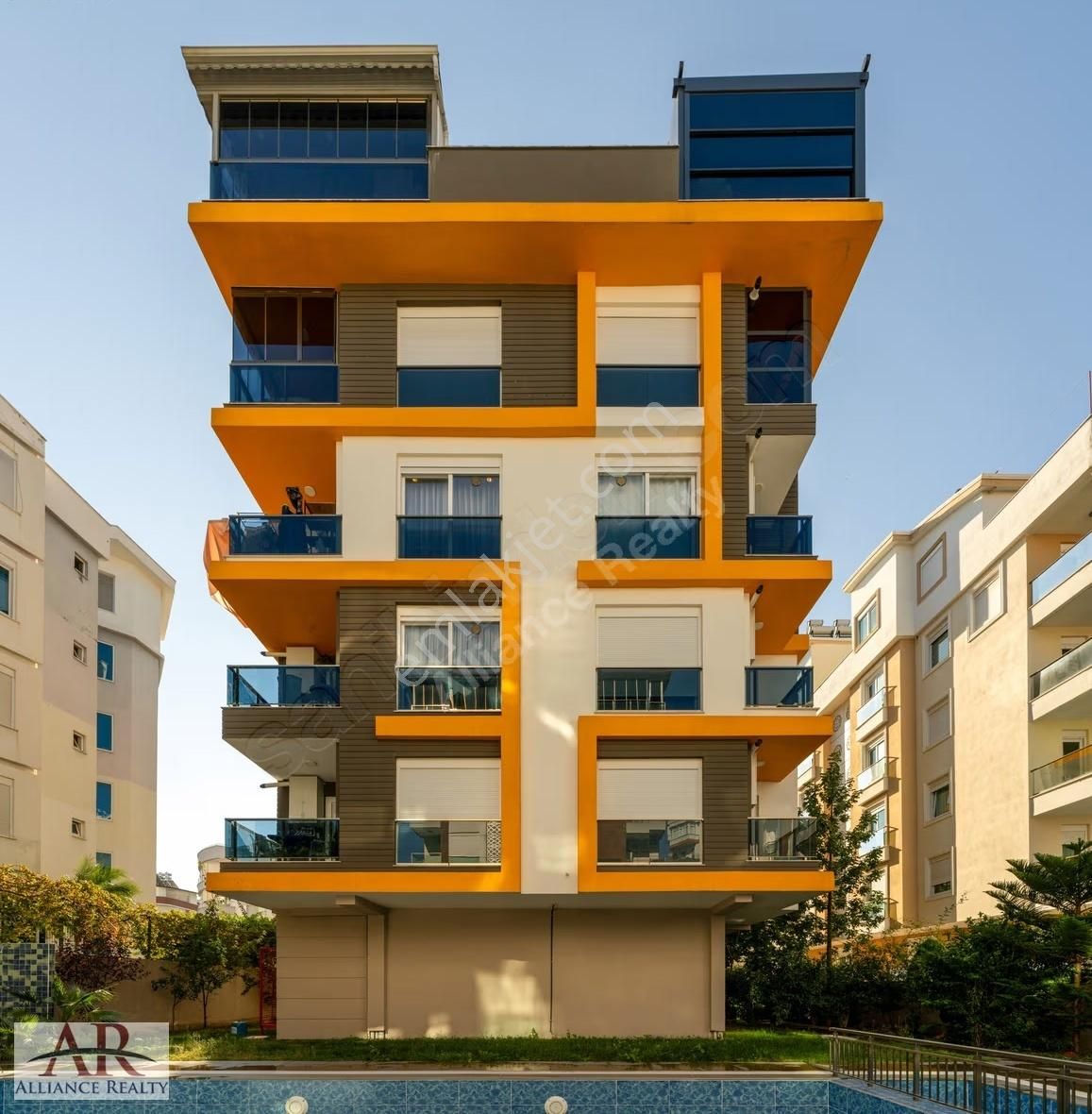 Hurma'da Modern Binada Full Mobilya+d.gaz+havuz+ 2+1arakat Daire - Görsel 35
