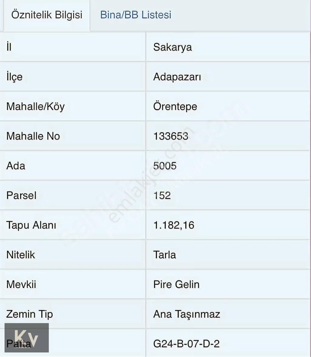Kv Gayrimenkul'den Adapazarı Örentepe'de 1182 M² Satılık Tarla - Görsel 14