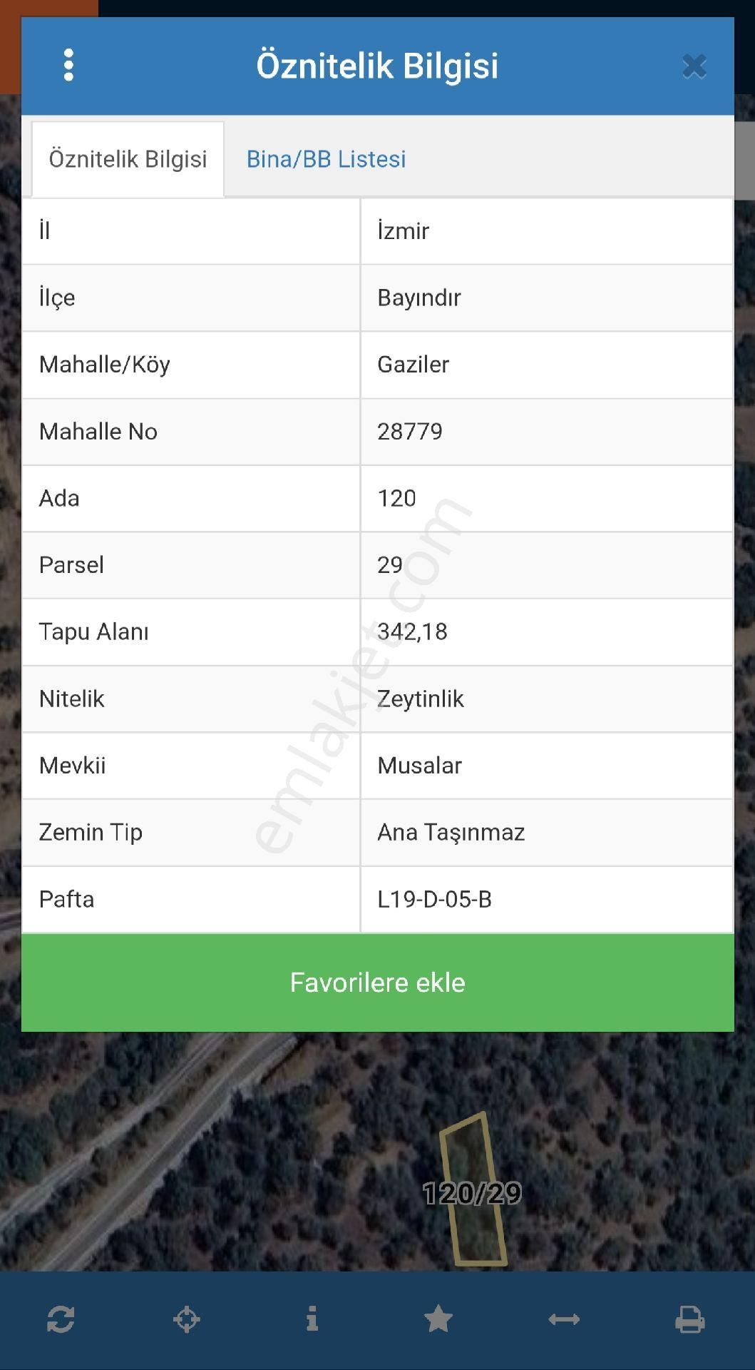 İzmir Bayındır Gaziler'de Asfalt Yolun Üstünde 342 M2 Uygun Zeytinlik. Açıklamayı - Görsel 2