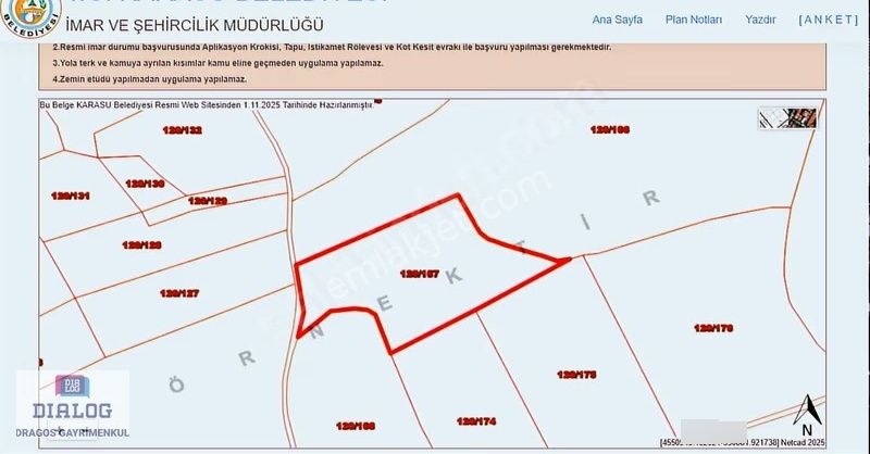Acil Sakarya Nehri Manzaralı %5 İmarlı 8640m2 Müstakil Arazi - Görsel 2