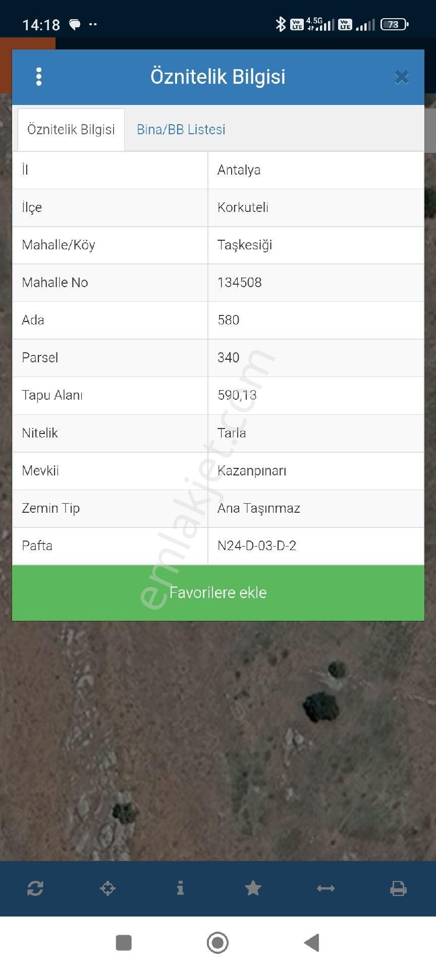 ✅korkuteli✅taşkesiği Köyü ✅satılık 590m2 Tarla - Görsel 5