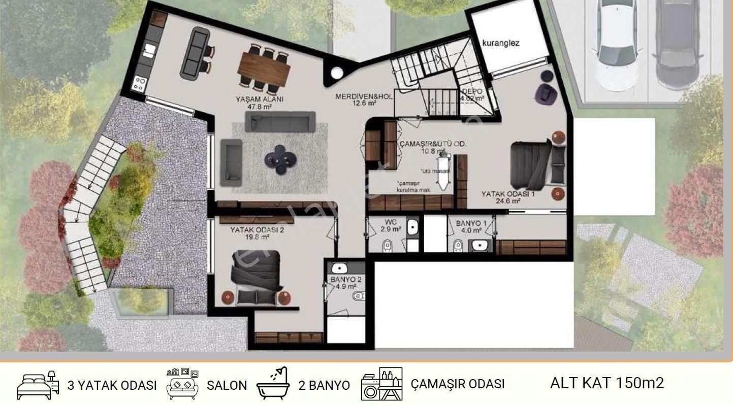 🏡 Bodrum Konacık'ta Rüya Gibi Bir Villa! Satılık 6+2 - Görsel 7