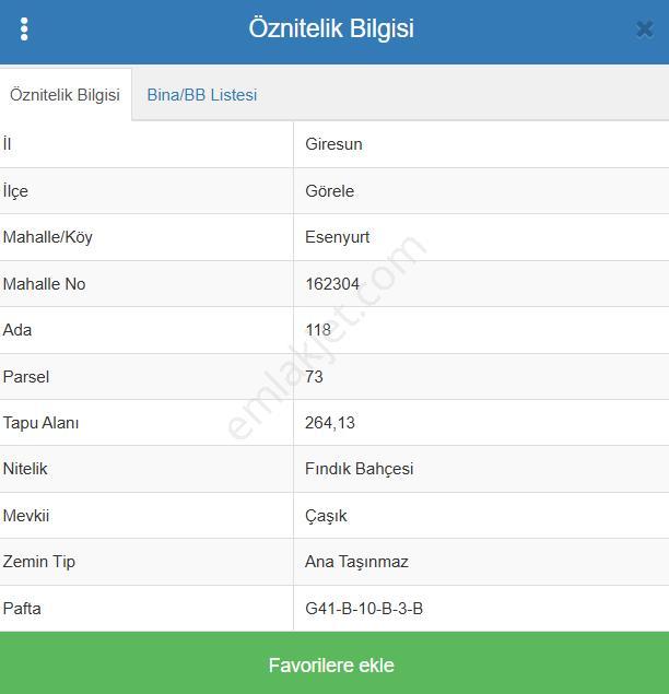 Giresun Görele Esenyurt Köyünde 264 M² Fındık Bahçesi Satılıktır - Görsel 7