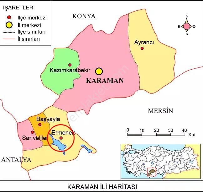 Karaman Ermenek Kazancı Satılık 416m2 Bahçe - Görsel 19