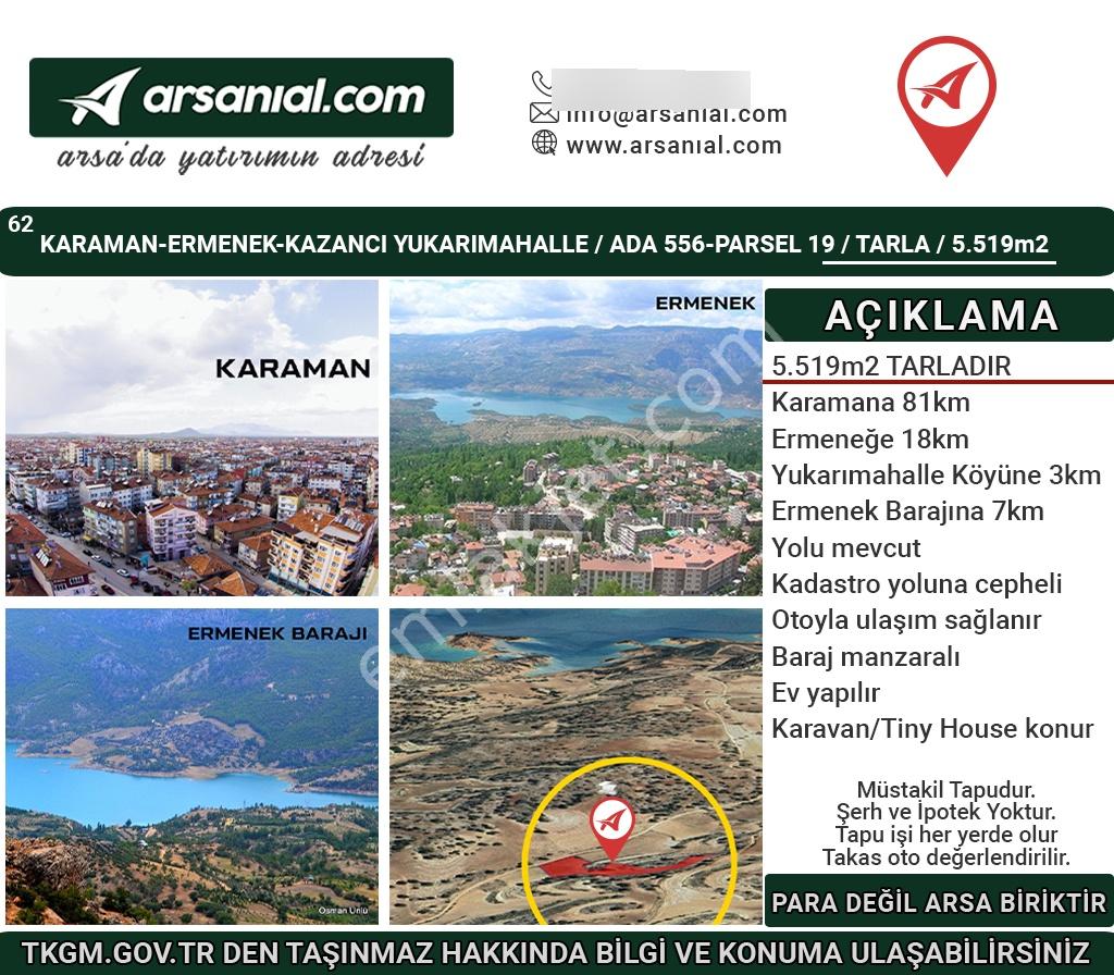 Karaman Ermenek Kazancı Satılık 5519m2 Tarla - Görsel 28