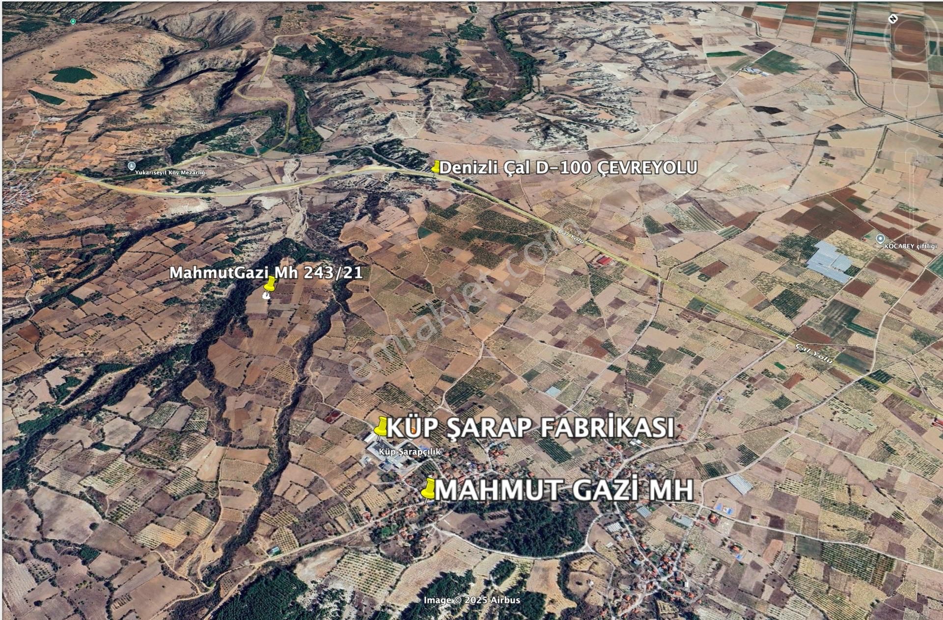 Denizli Çal Mahmutgazi Mh Küp Şarap Fabrikasına Komşu 1.023,49 M - Görsel 10