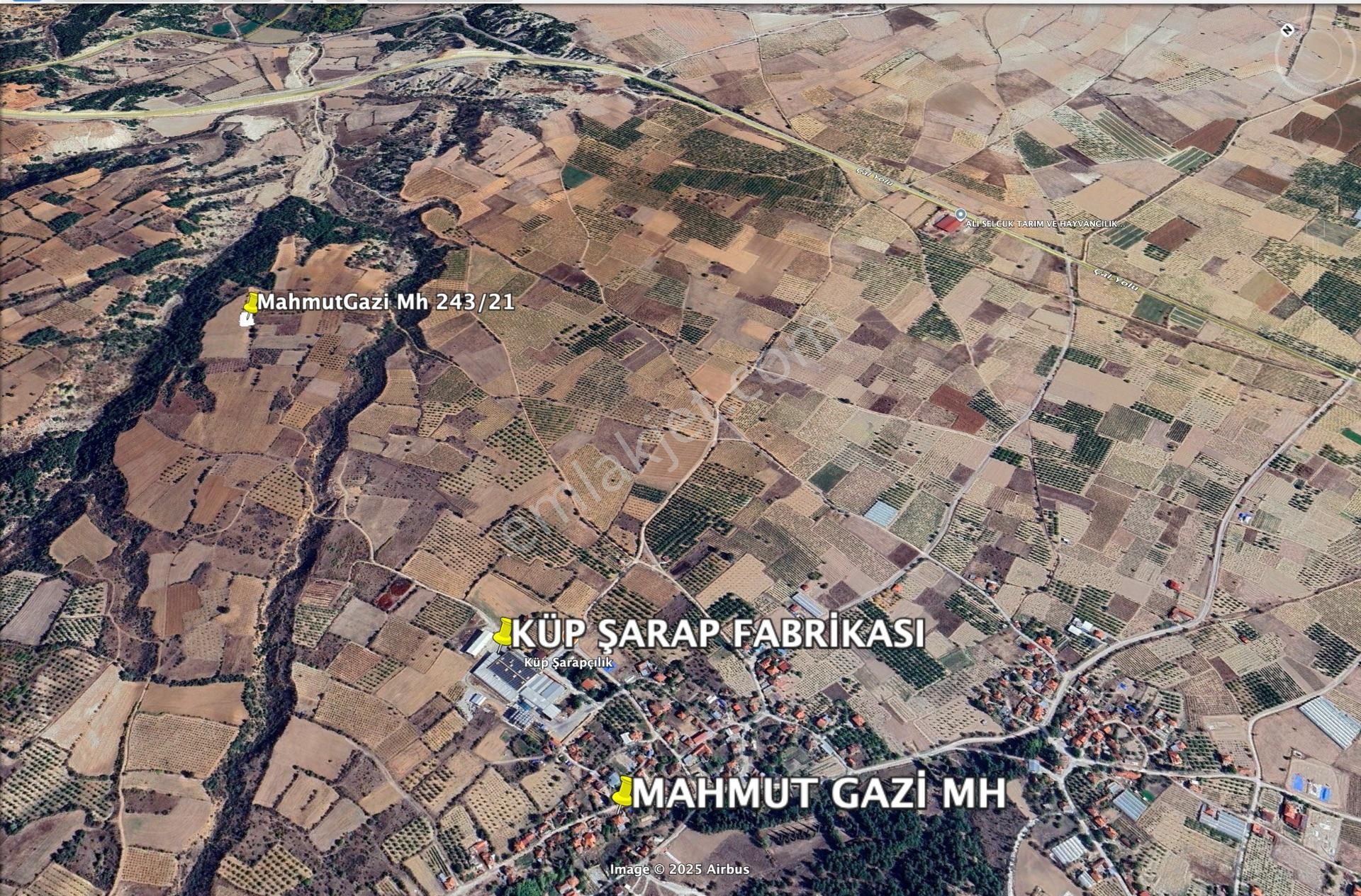Denizli Çal Mahmutgazi Mh Küp Şarap Fabrikasına Komşu 1.023,49 M - Görsel 3