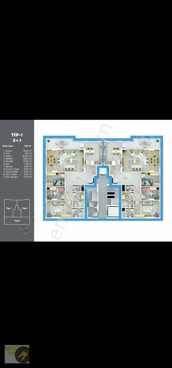 *of Gayrimenkul* Yeni Proje 3+1 139m2 Kayıtlar Başladı.. - Görsel 5