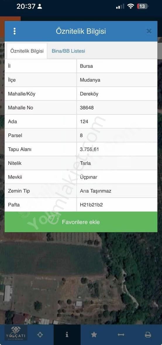 Mudanya Dereköy'de Tek Tapu Arazi - Görsel 2