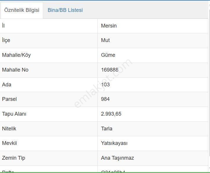 Satılık Arazi 7723m2 Mut Güme Mersin - Görsel 6
