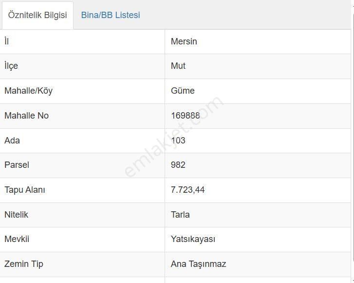 Satılık Arazi 7723m2 Mut Güme Mersin - Görsel 5