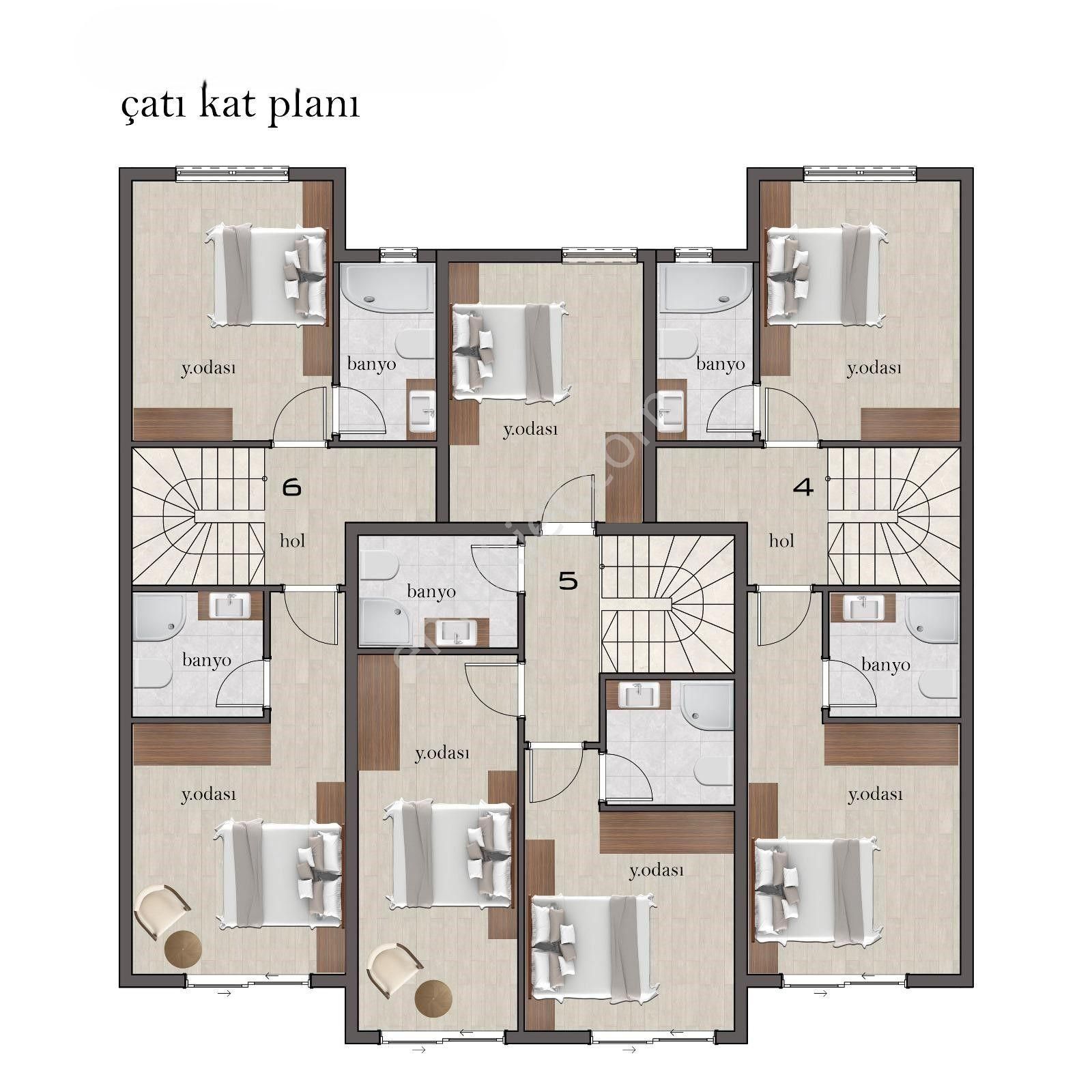 Goldhouse Dan Projeden Satılık Günlükbaşında 4+1 Müstakil Girişli Dubleks Daire - Görsel 9