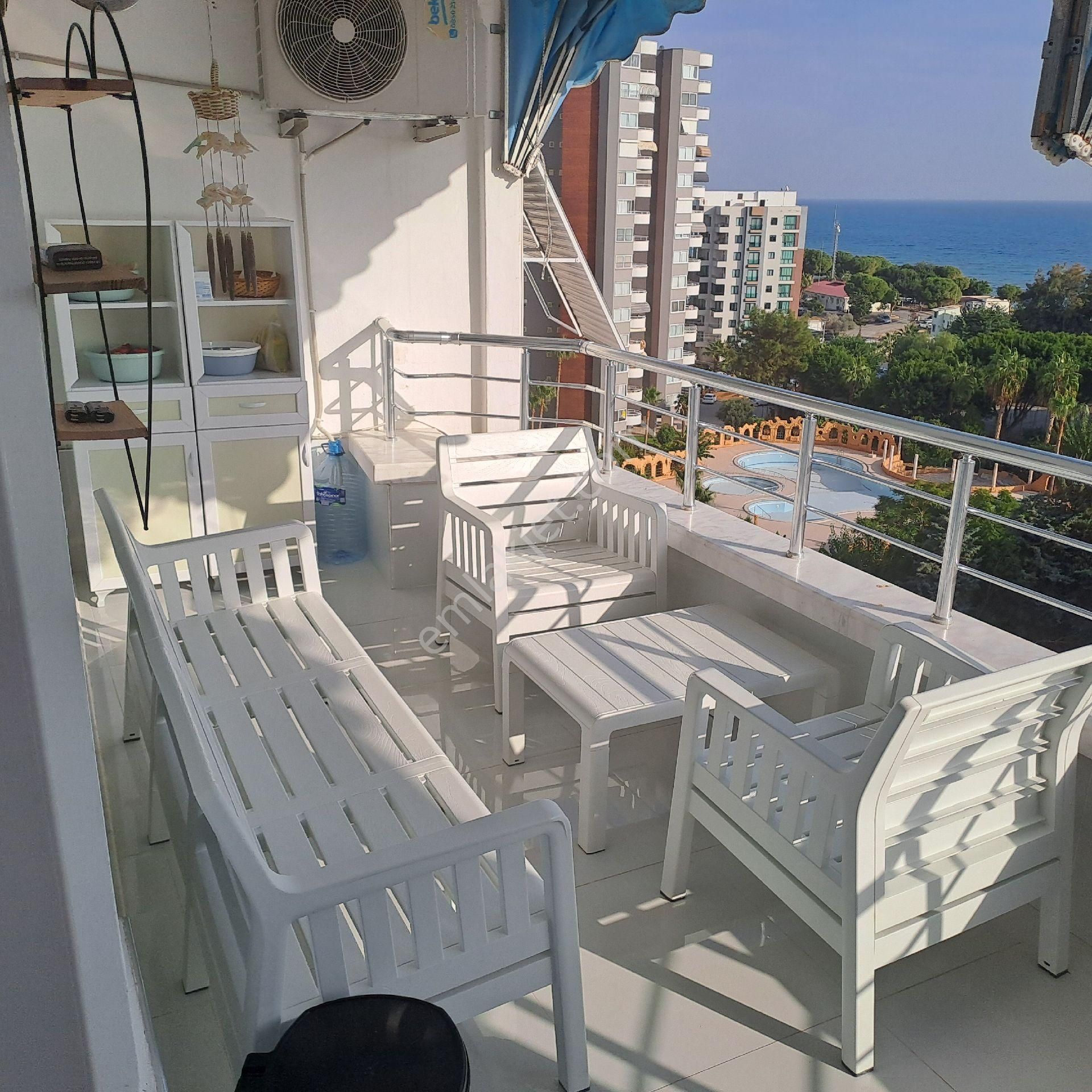 Mezitli Denizkent Tatil Sitesinde Kafa Daire Full Deniz Manzaralı - Görsel 5