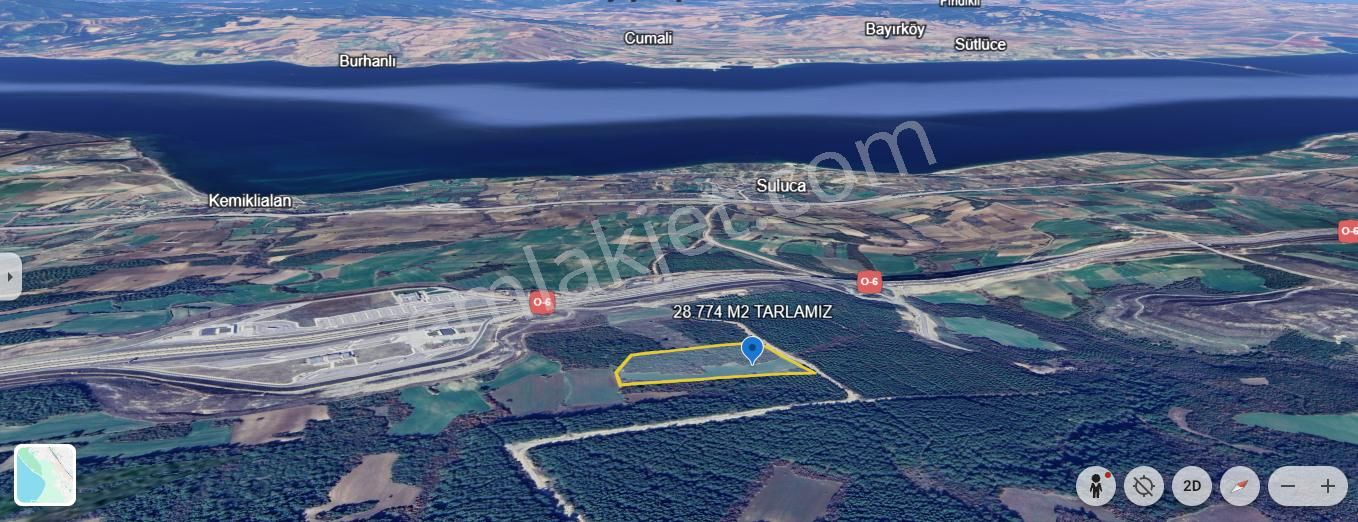 Çanakkale Lapseki Suluca Satılık 28.774m2 Tarla