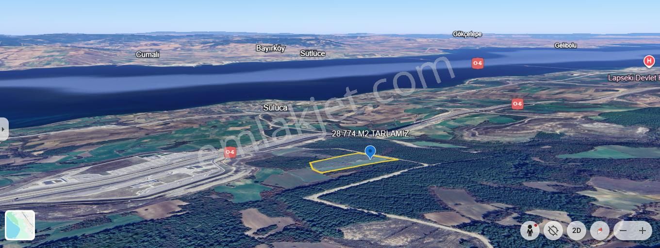 Çanakkale Lapseki Suluca Satılık 28.774m2 Tarla - Görsel 5