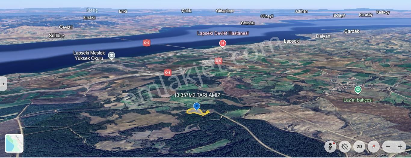 Çanakkale Lapseki Sulucada Satılık 13.357m2 Tarla - Görsel 4