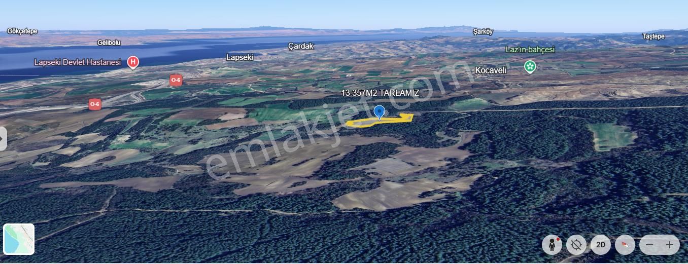 Çanakkale Lapseki Sulucada Satılık 13.357m2 Tarla - Görsel 8