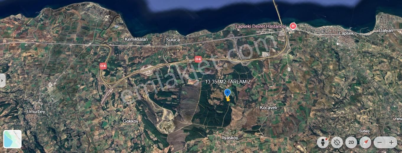 Çanakkale Lapseki Sulucada Satılık 13.357m2 Tarla - Görsel 6