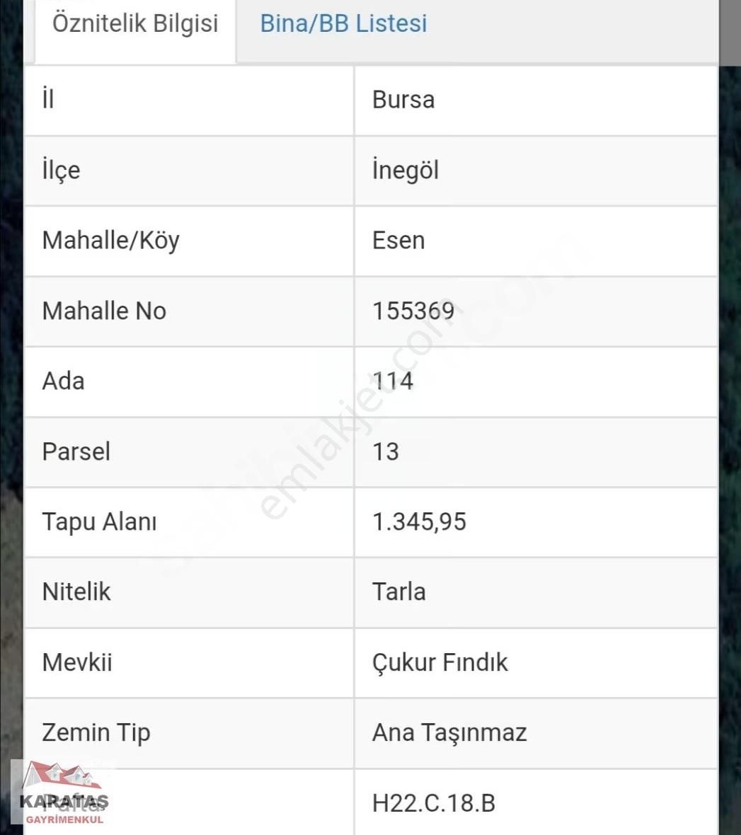İnegöl Esenköyde Resmi Yola Cephe Satılık Tarla - Görsel 4