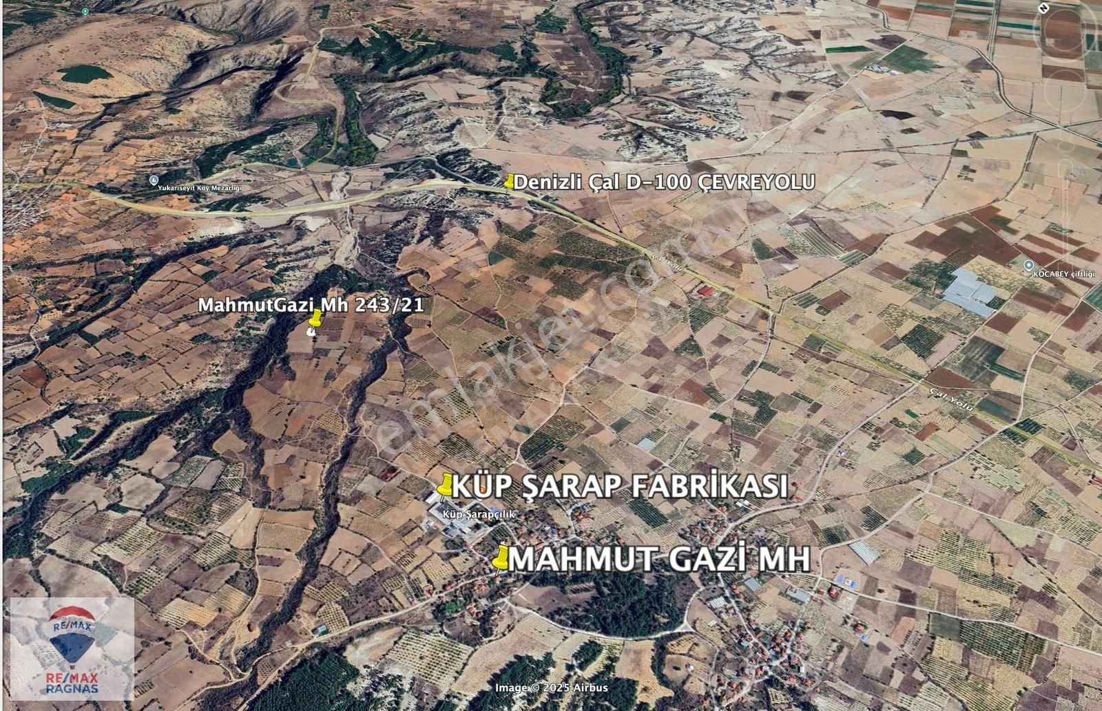 Denizli Çal Mahmutgazi Mh Küp Şarap Fabrikasına Komşu 1.023,49 M - Görsel 2