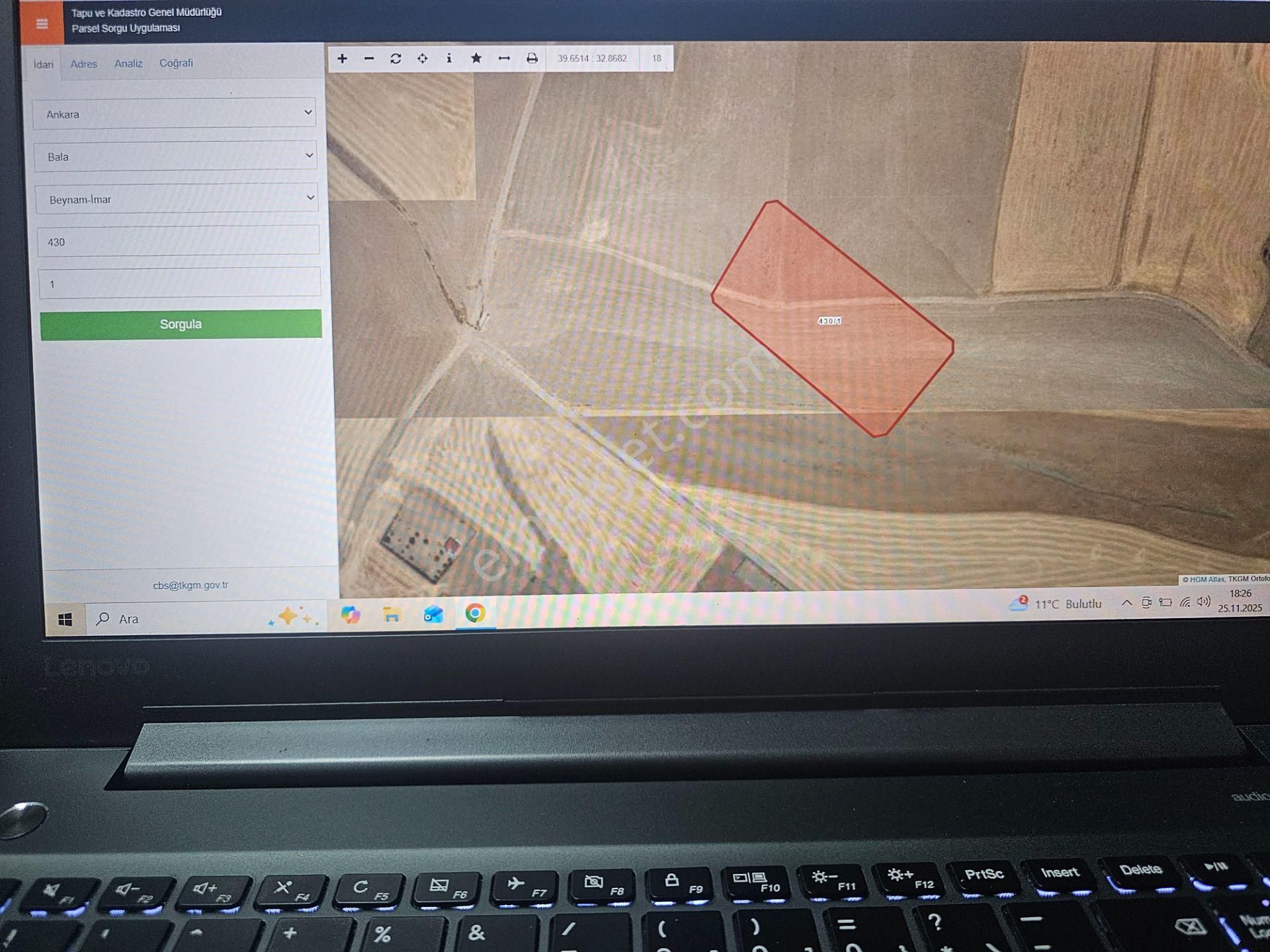 Ankara Bala Beynam 'da Acil Satılık Arsa