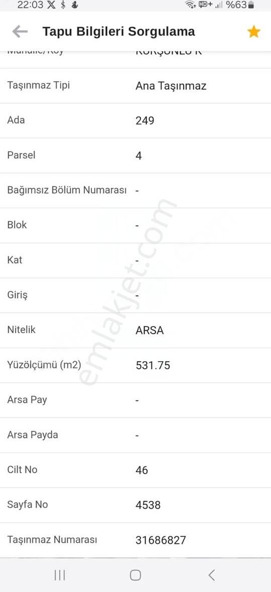 Öncü Emlaktan Gemlik Kurşunluda Villa İmarlı 532 M2 Arsa - Görsel 12
