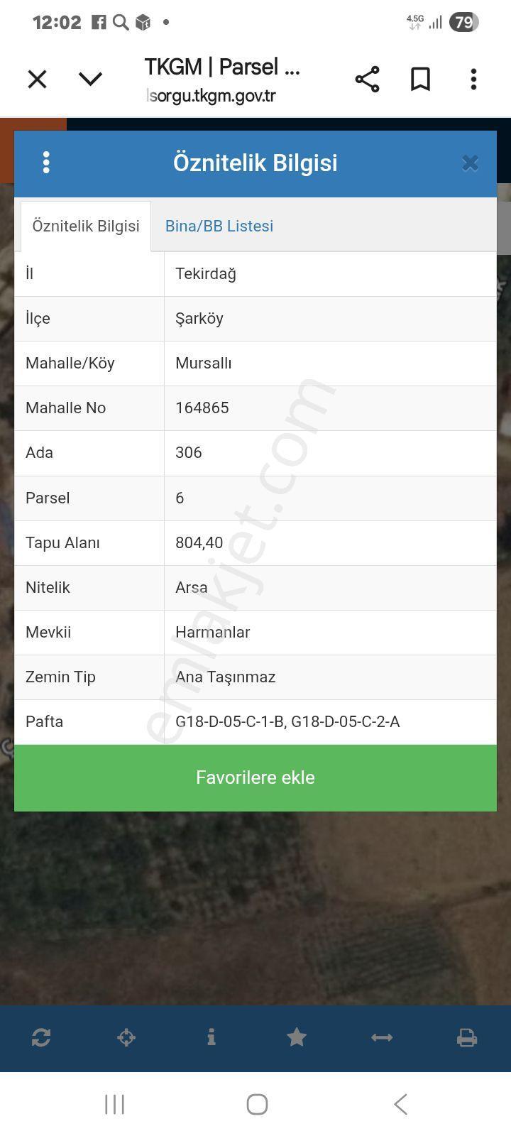 Tekirdağ Şarköy Satilik Arsa - Görsel 2