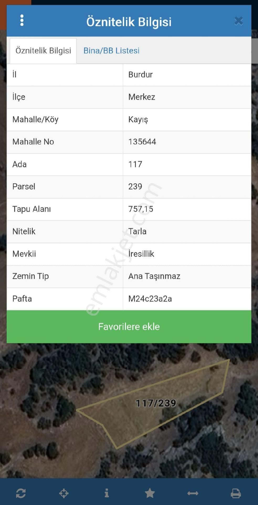 Burdur Merkezde 3 Tapu 230.000bin
