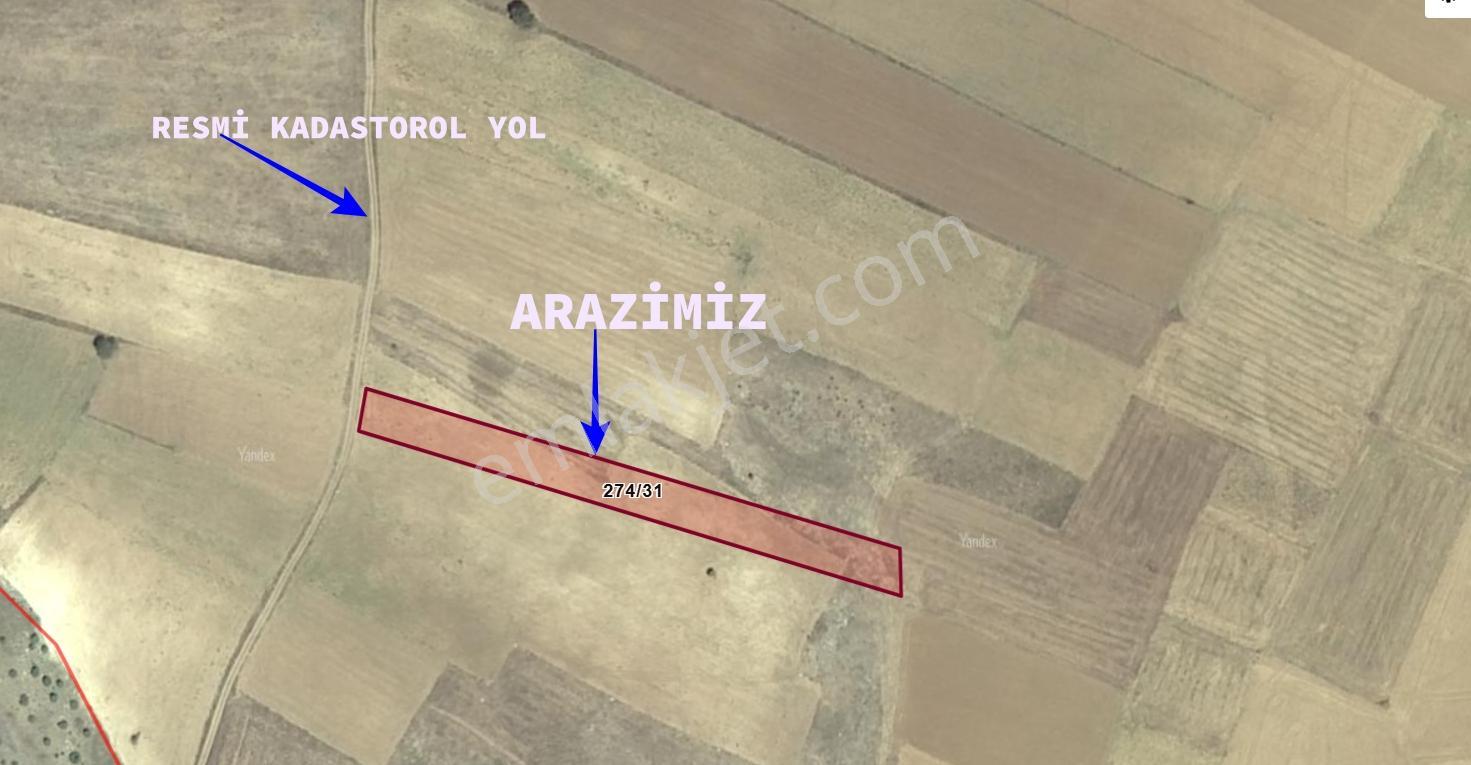 KÜTAHYA ÇAVDARHİSAR 'DA 3.341 M2 RESMİ YOLA CEPHELİ DÜMDÜZ ARAZİ - Görünüm 4