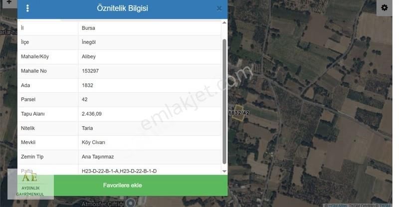 Alibey Köyde/ Köy Mücavir Alanı İçinde Satılık Tarla 2.436m² - Görsel 3