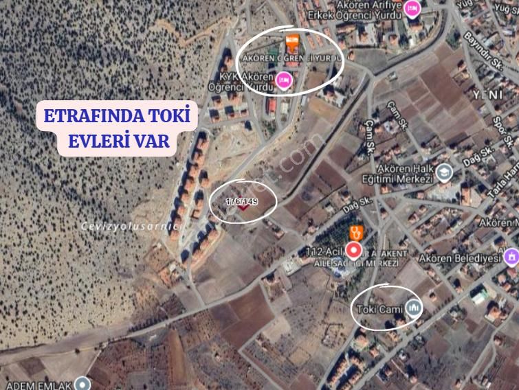 Konya Akören Ağalar Köyünde 531 M² Arsa Satılıktır - Görsel 4