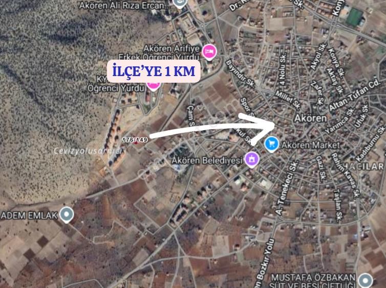 Konya Akören Ağalar Köyünde 531 M² Arsa Satılıktır - Görsel 6