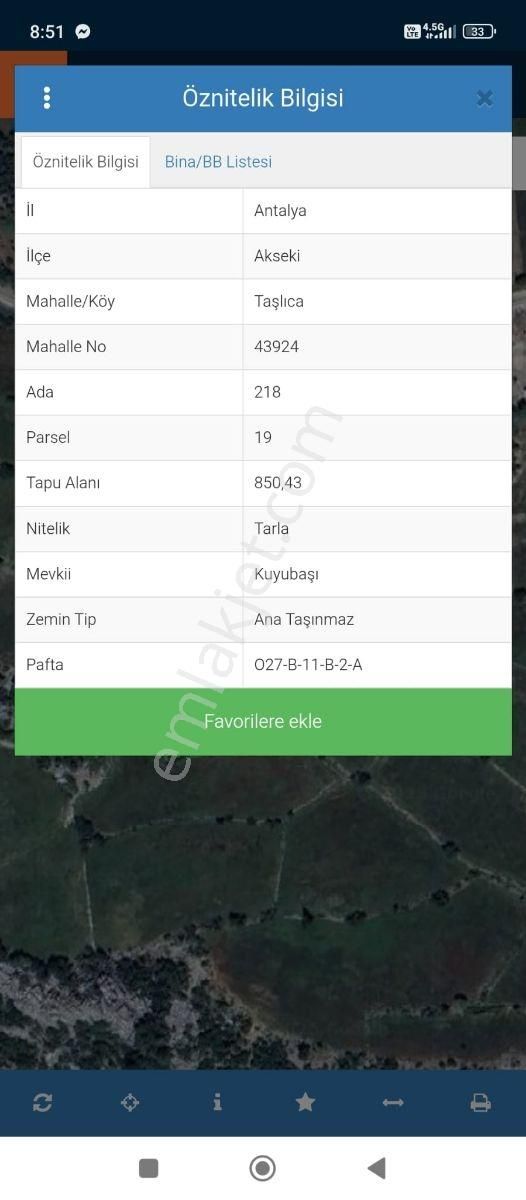 Akseki De Satılık Tek Tapu Arsa Ve Tarlalarımız - Görsel 3