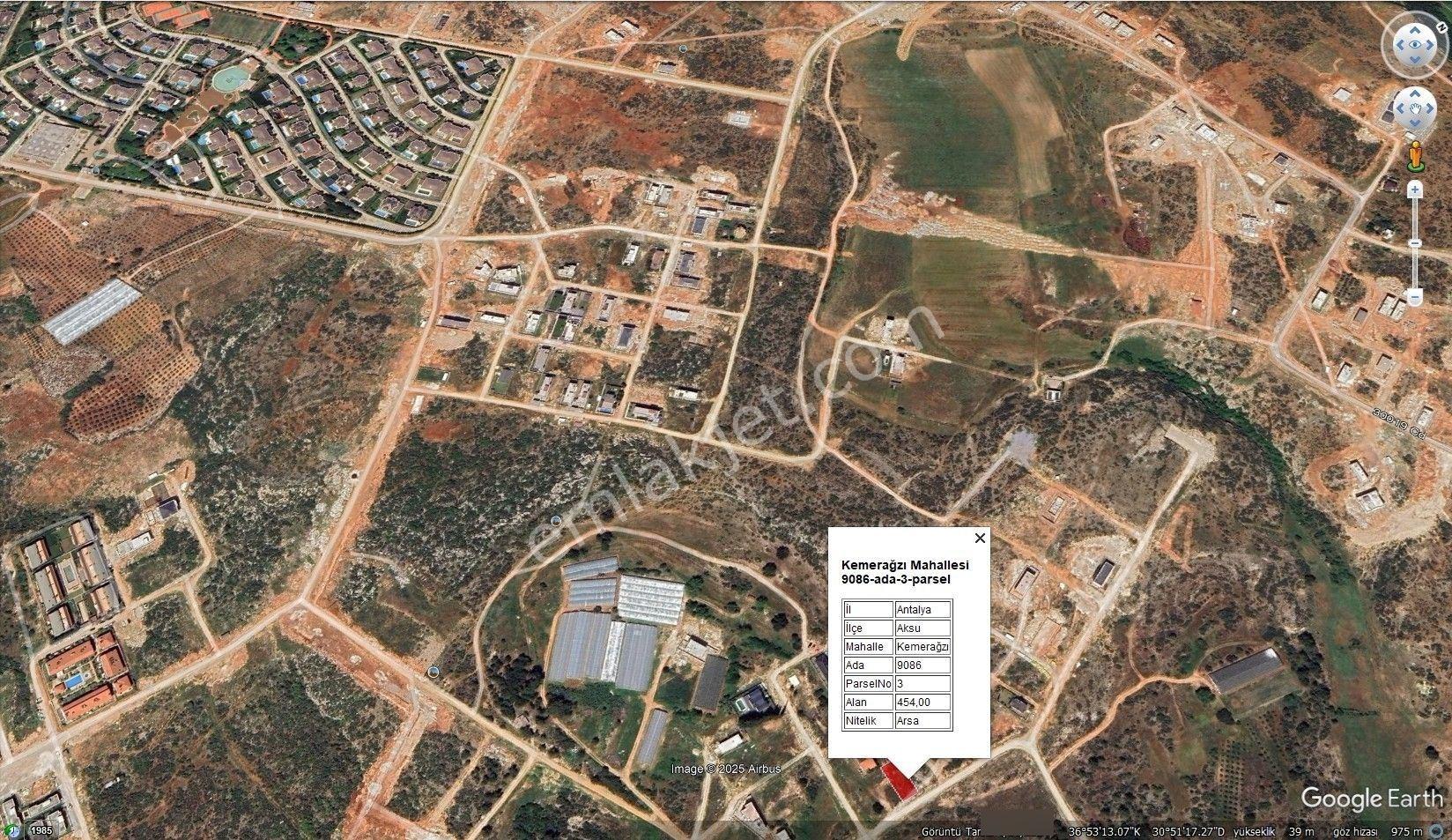 Antalya/kemerağzı 9086/3 Parsel (454m2) İmarlı Arsa - Görsel 2