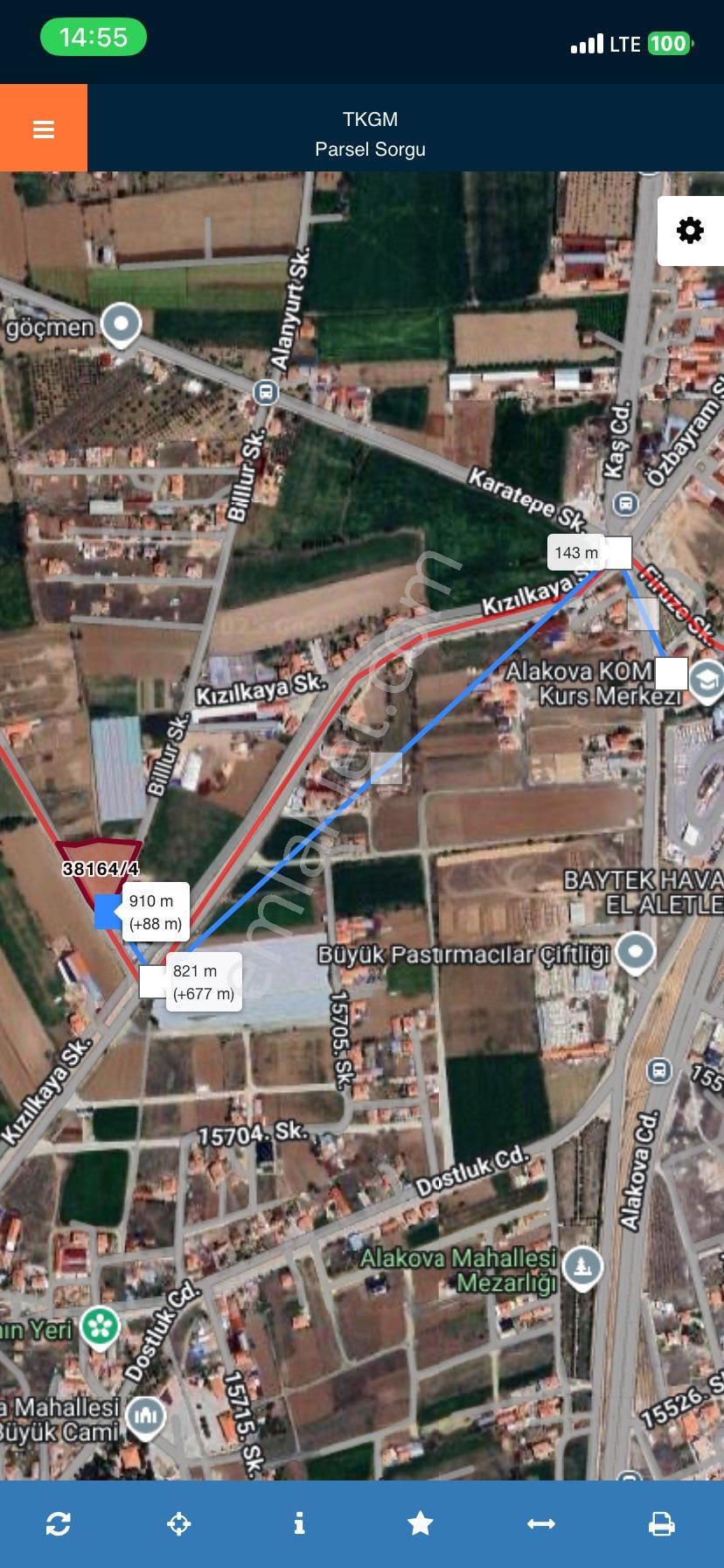 Bahçeşehir Mah. 3.988 M2 Müstakil Sulak Tarla, Köşe Parsel - Görsel 2