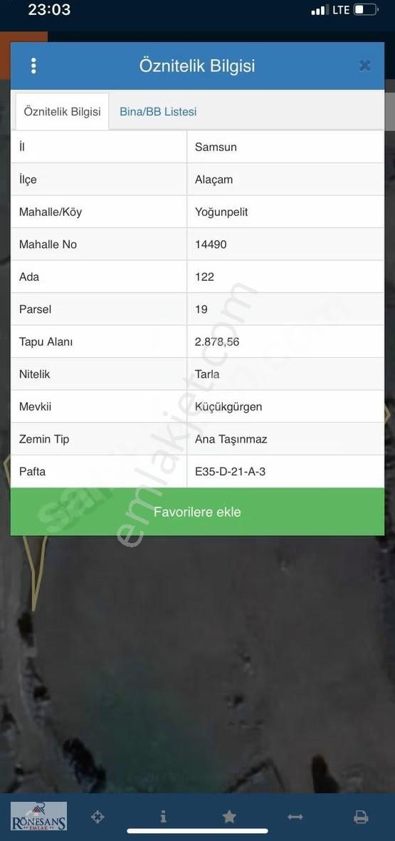 Rönesans Emlak'tan Satılık Arsa