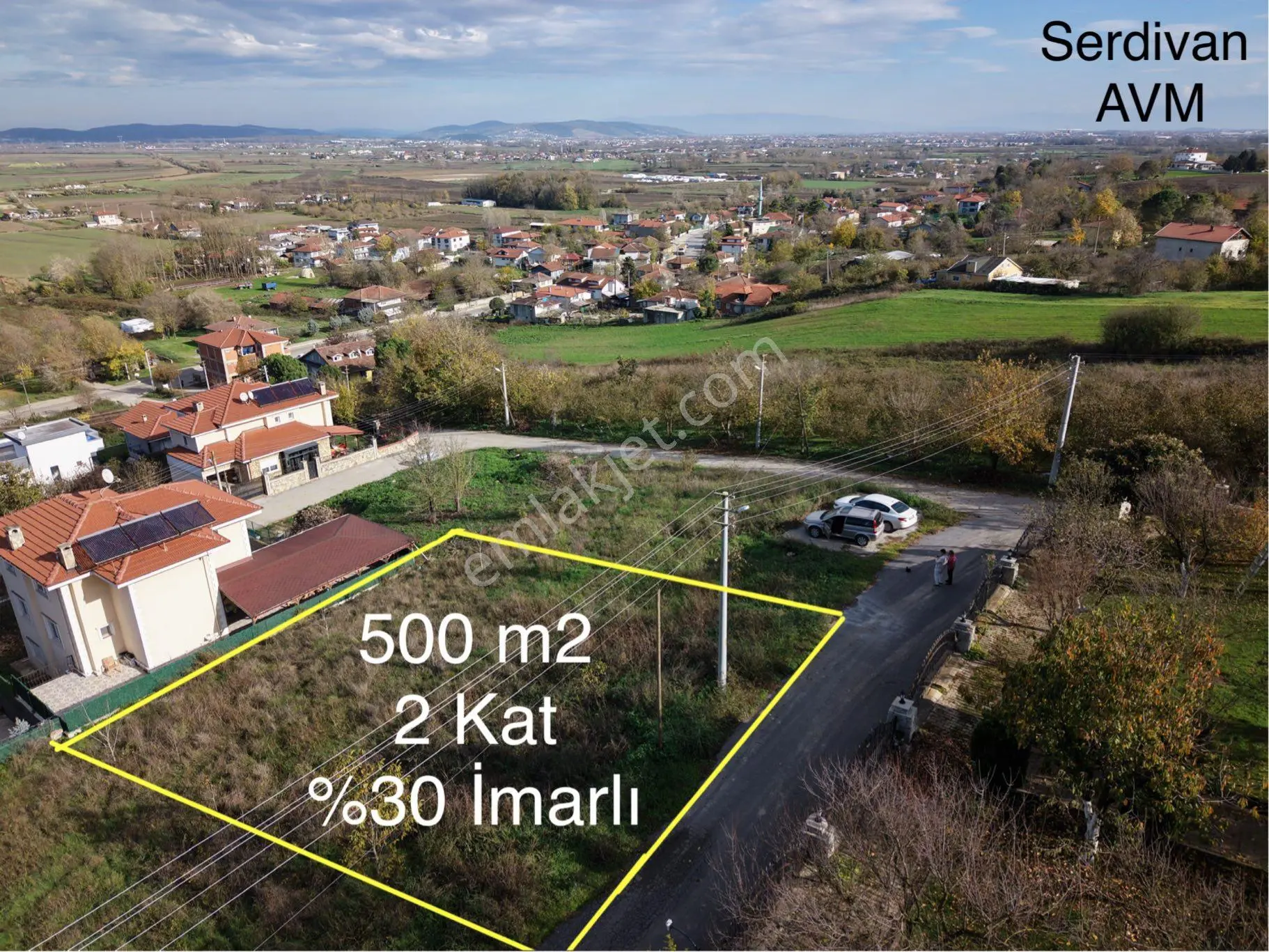 Serdivan Kuruçeşme Mah. 500 M2 %30 İki Kat Villa İmarlı Satılık Arsa